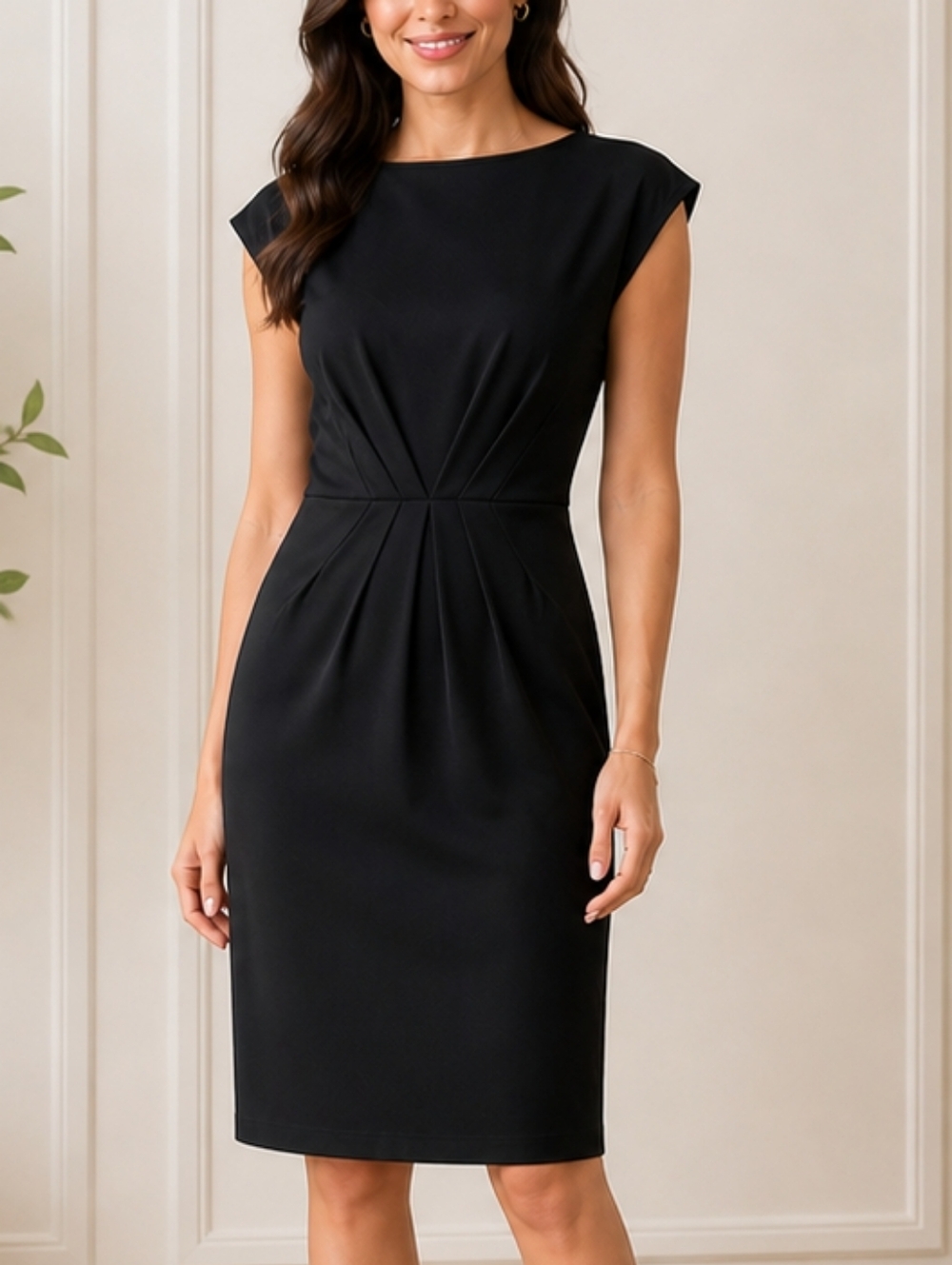 Classic Black Sheath Dress for Women